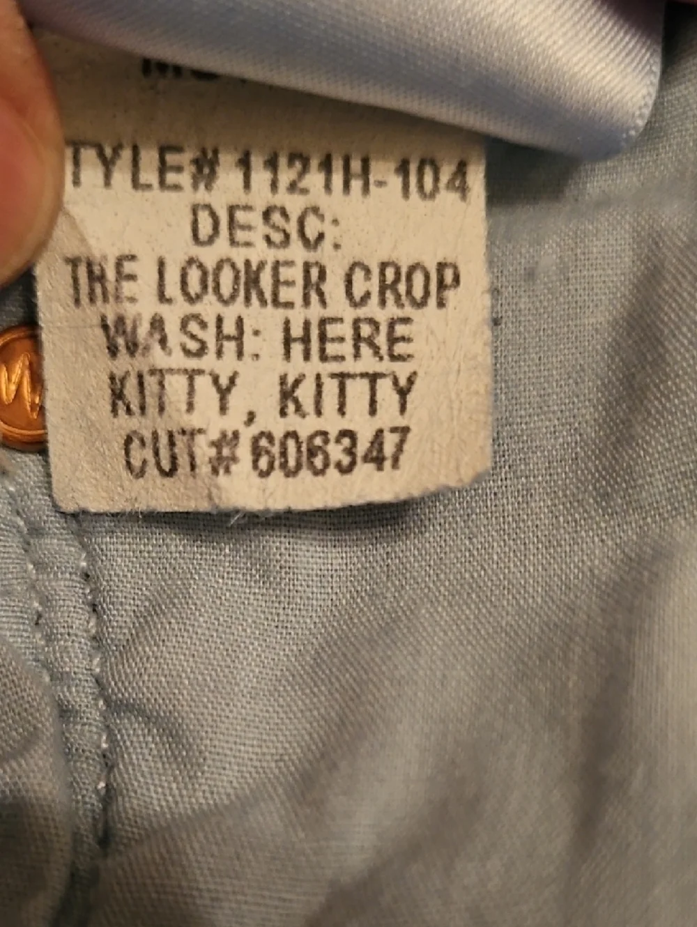 MOTHER- The Looker Crop (Here Kitty Kitty Wash) - Size 26 - Picture 10 of 10
